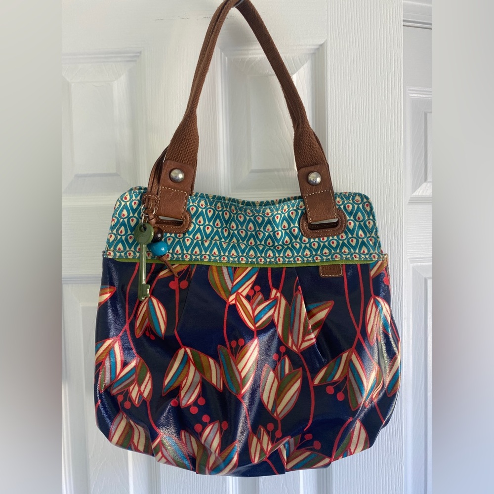 Fossil Key Per Floral Print Bag Purse
